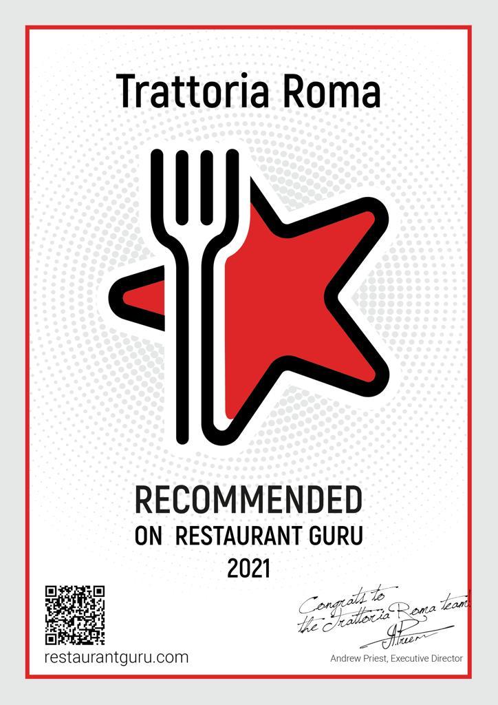 Restaurant Guru recomanda Trattoria Roma